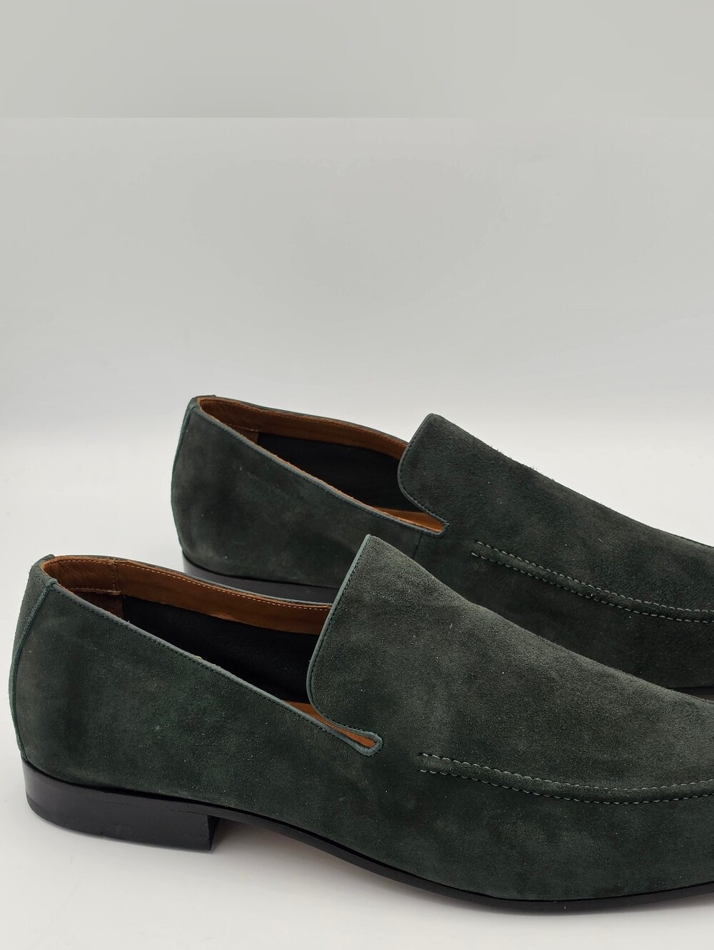 Donald Pliner Tristan2X Loafer, Suede, Army Green, US Men's Size 15
